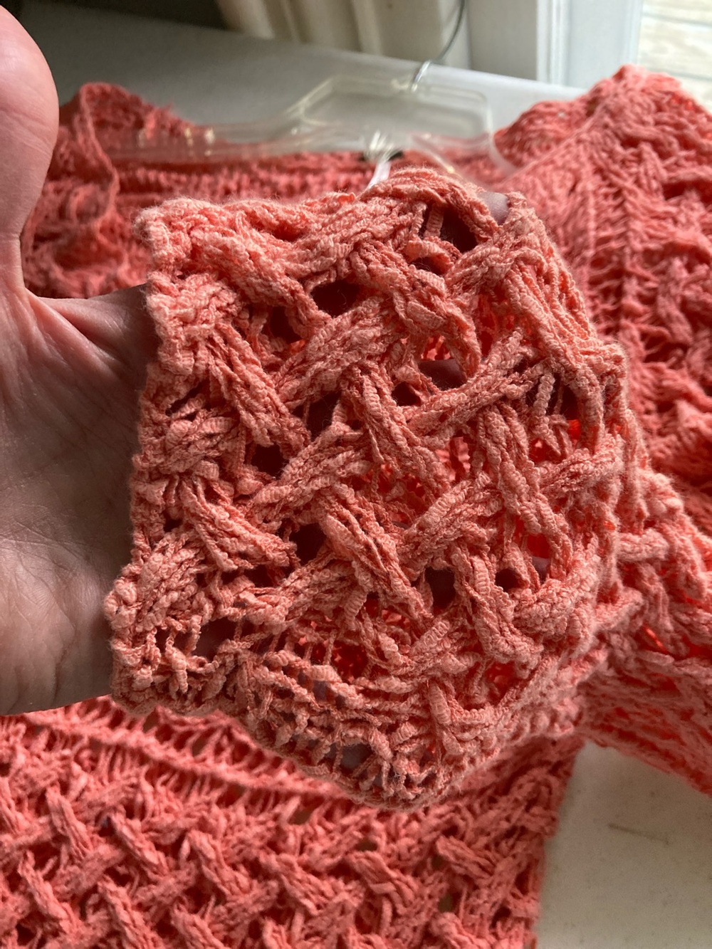 Free People Coral Open-Knit Top - Picture 7 of 7